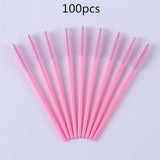 Yelix 50/100pcs Micro Disposable Eyelash Brushes Mascara