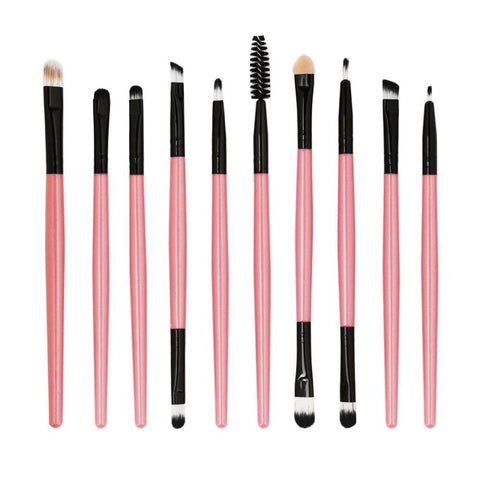 New Fashion 10pcs/set Makeup Brushes Black Pink Set Tools